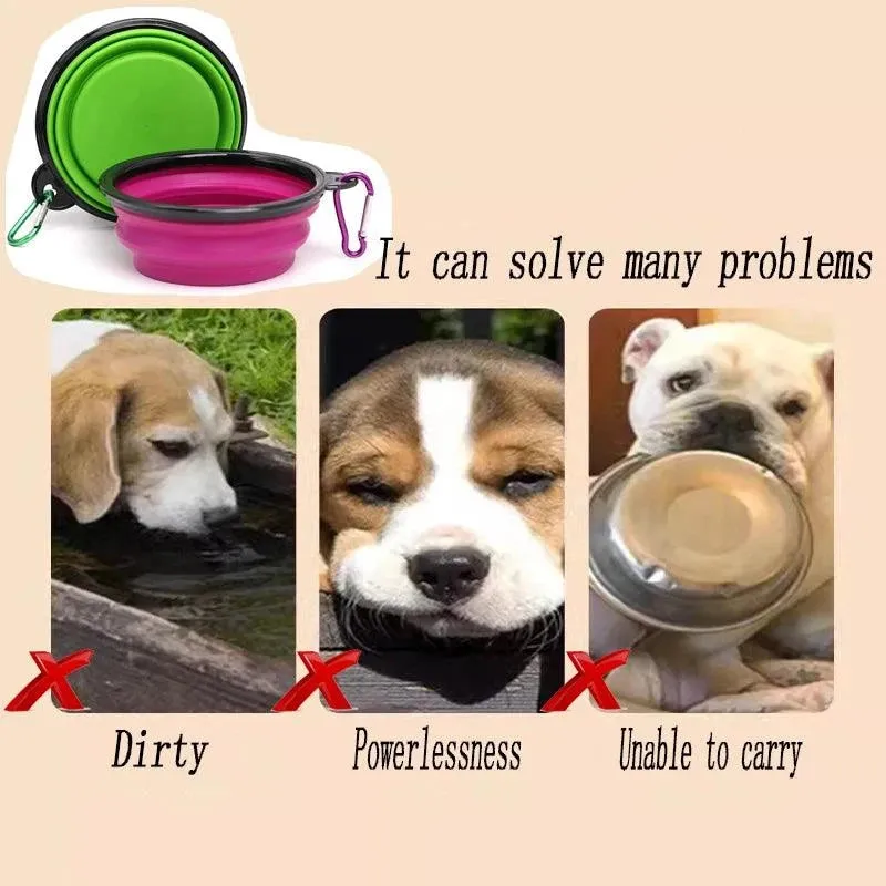 Ultimate Collapsible Silicone Pet Bowl – Portable Travel Dog & Cat Feeder, Foldable Food & Water Bowl for Outdoor Adventures